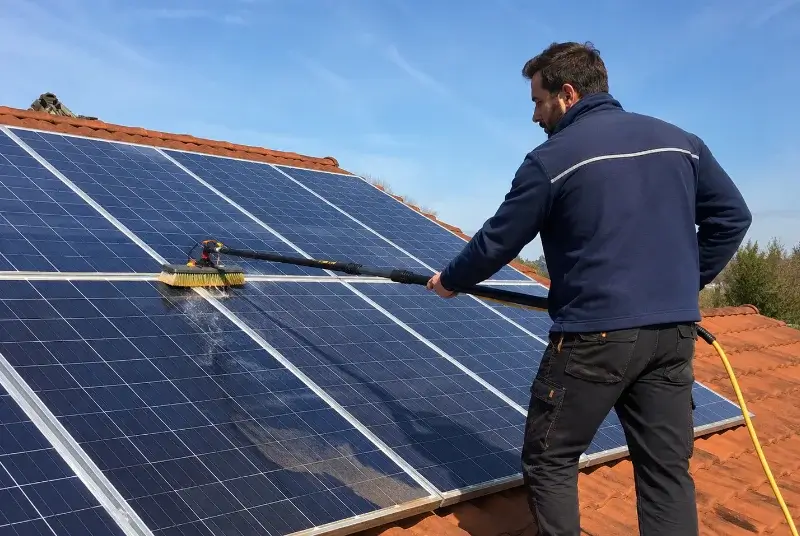 Nettoyage et entretien de panneaux solaires aux Plans